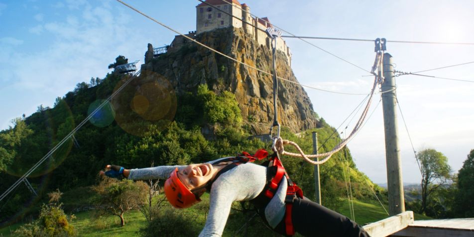 Familientraining im Hochseilgarten 
- 
Naturbursch Training Riegersburg - Teamtraining, Kletterkurse, Hochseilgarten